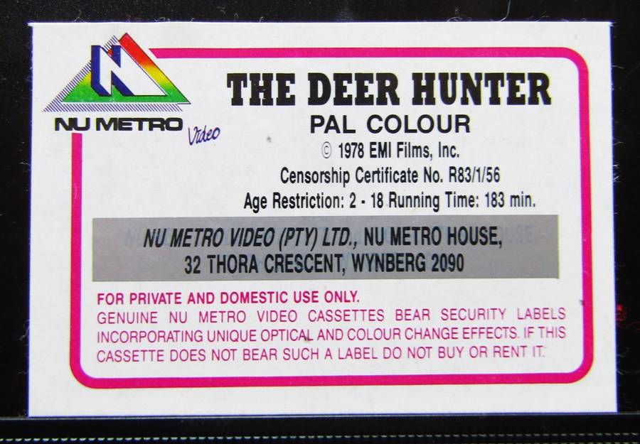 The Deer Hunter - Robert De Niro - Movie VHS Tape (1983)
