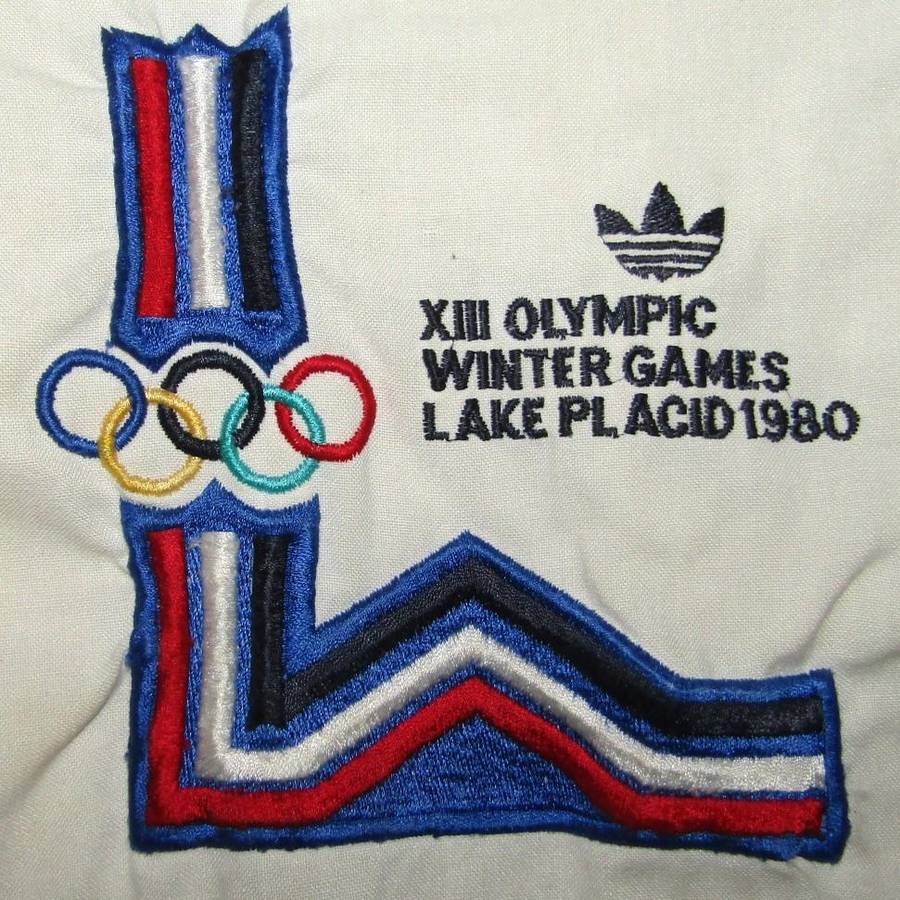 1980 Adidas Lake Placid USA Olympic Winter Tracksuit Jacket - Size XL