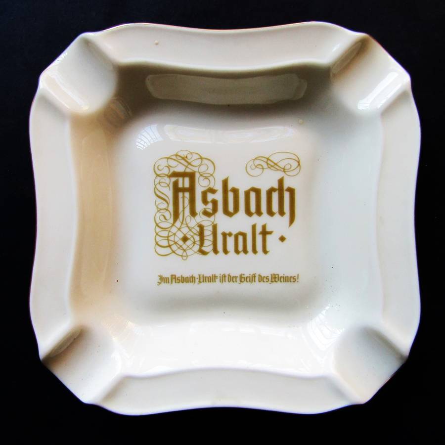 Old Asbach Uralt Brandy Ashtray - Made in Germany
