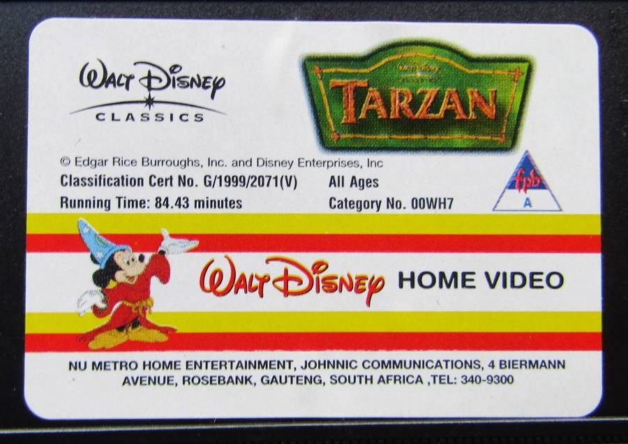 Tarzan - Walt Disney VHS Tape (1999)
