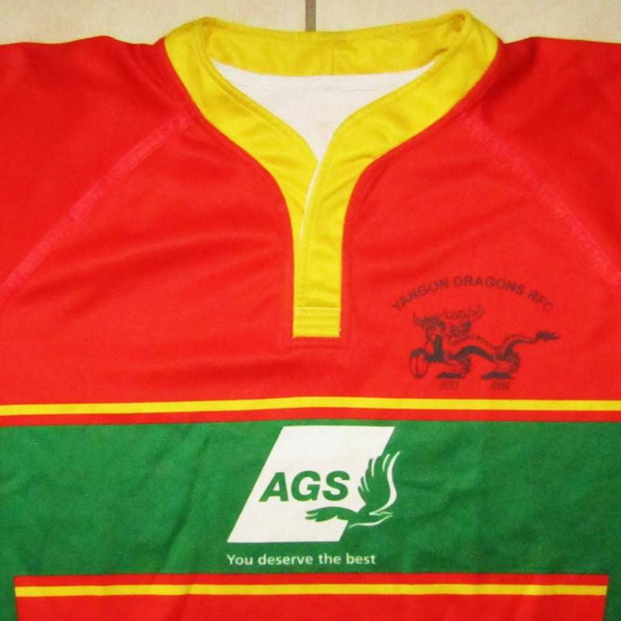 2013 Yangon Dragons Players Rugby Jersey and Shorts