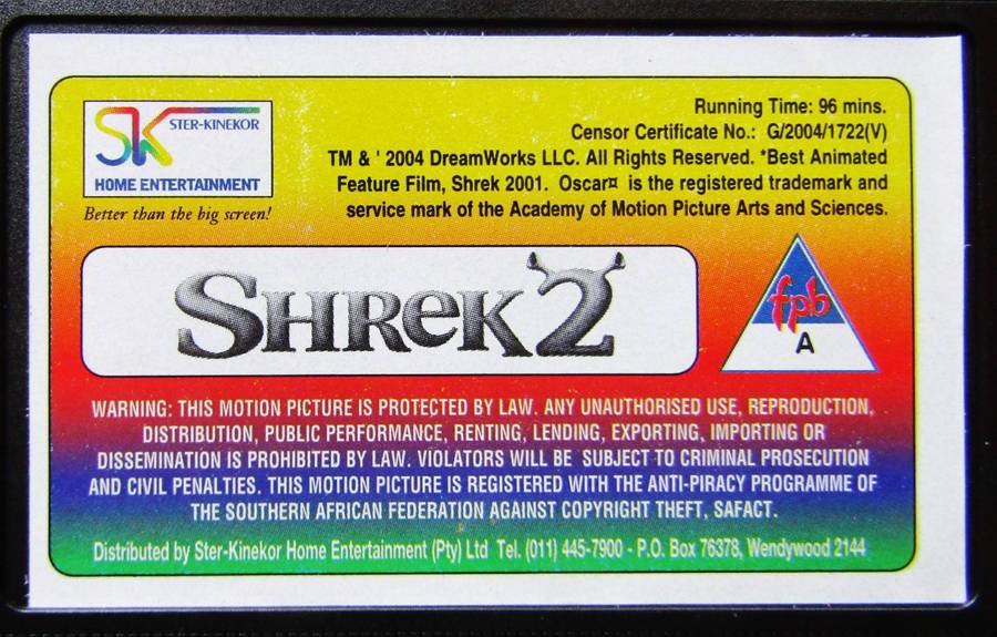 Shrek 2 - Movie VHS Tape (2004)