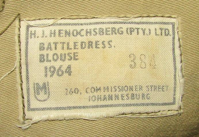 1964 SADF Army Combat Bunny Jacket