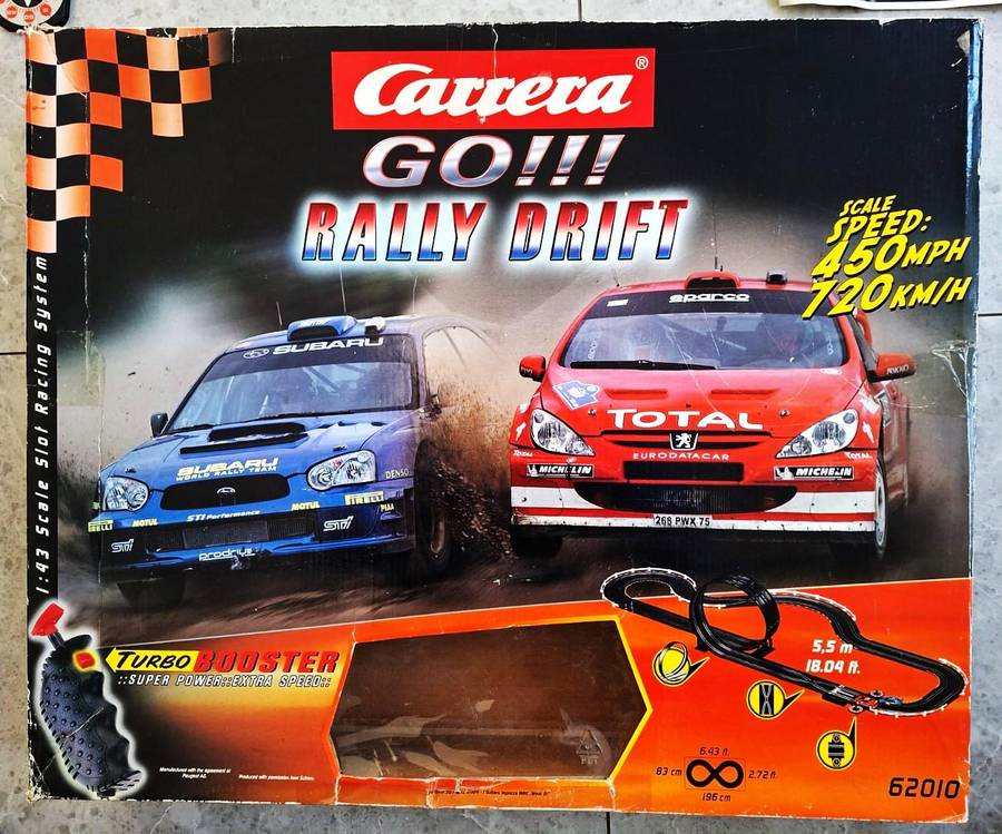 Old Carrera Rally Drift 1:43 Slot Car Set