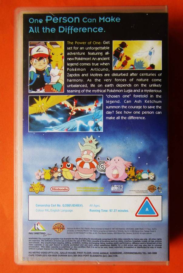 Pokemon - The Movie 2000 - VHS Tape