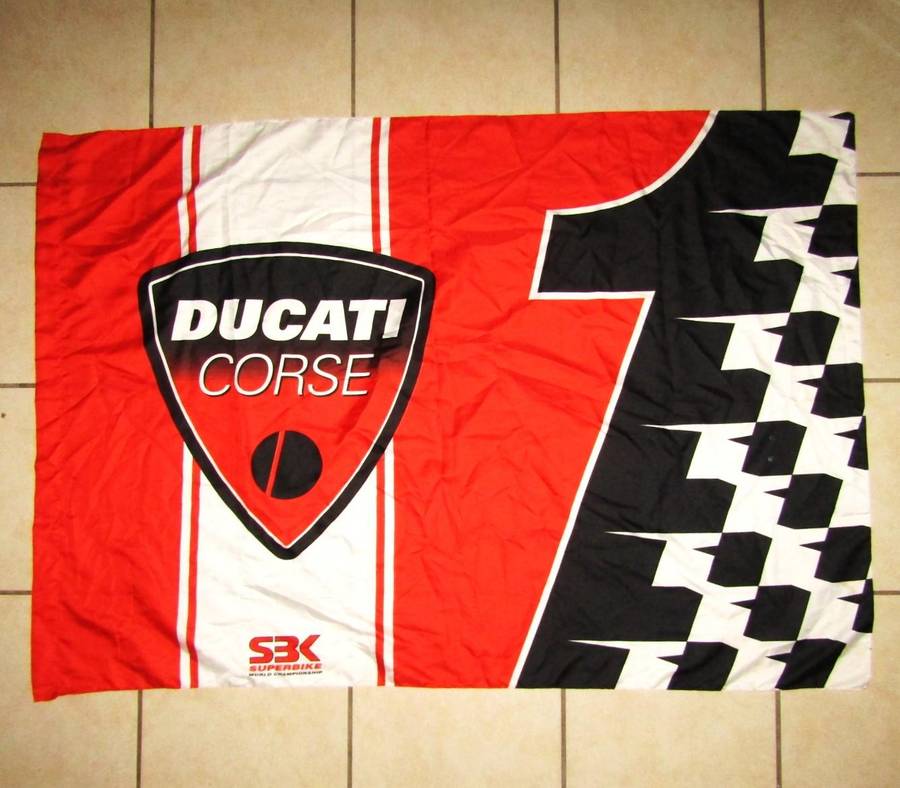 Large Ducati SBK Superbike Racing Flag