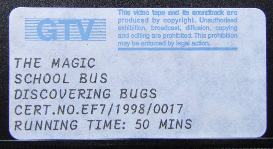The Magic School Bus - VHS Video Tape (1998)