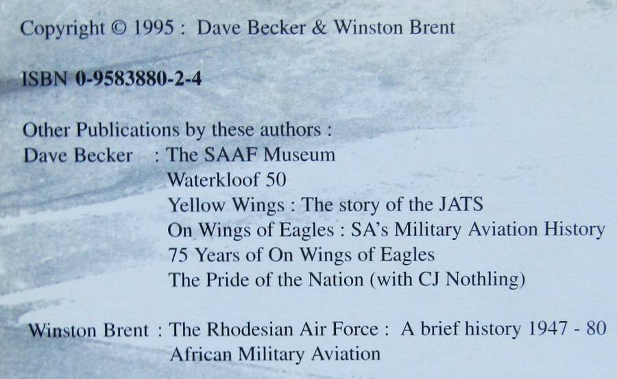 AT-6 Harvard in South African Service - SAAF Book (1995)