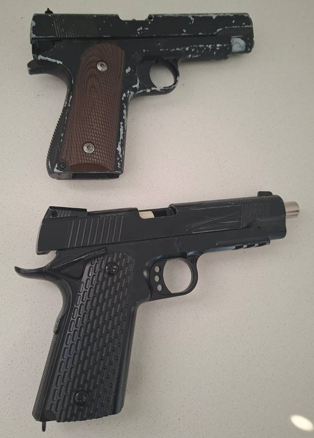 2 Old Metal BB Pistols - No Magazines