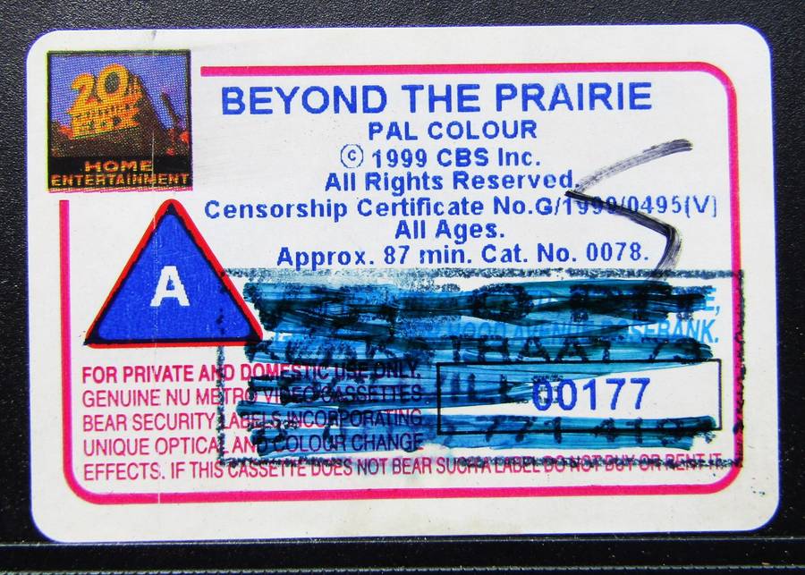 Beyond the Prairie - Movie VHS Tape (1999)