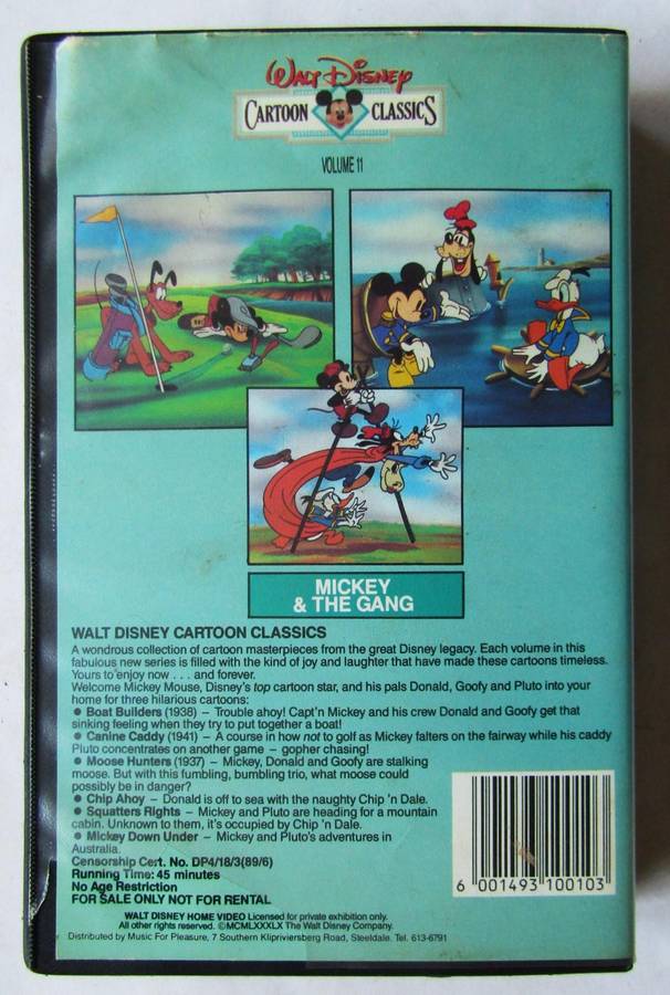Mickey and the Gang - Walt Disney VHS Tape (1989)