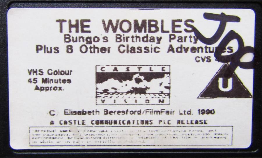 The Wombles - Bungo's Birthday Party - TV Series VHS Tape (1990)