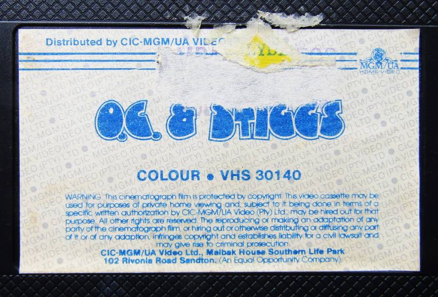 O.C. and Stiggs - Buddy Comedy Movie VHS Tape (1985)