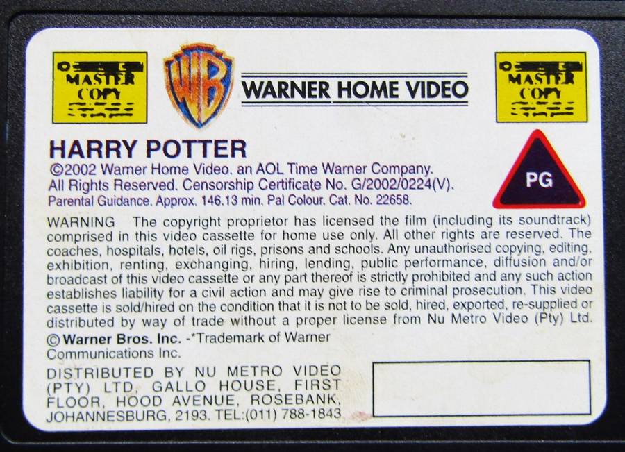 Harry Potter and the Philosopher's Stone - Movie VHS Tape (2002)