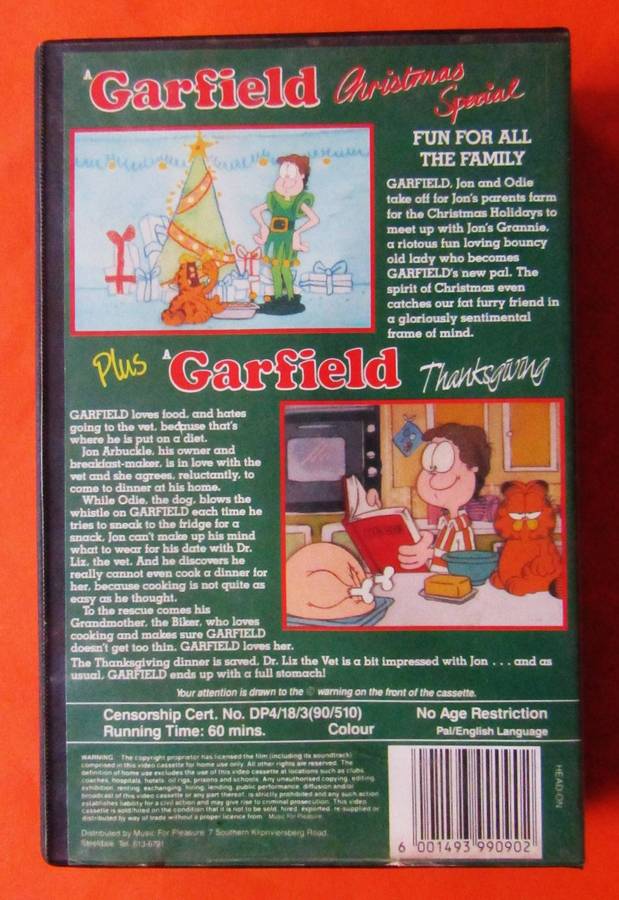 Garfield - Christmas Special - VHS Video Tape (1990)