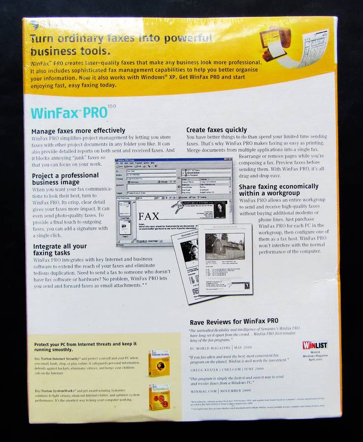 NEW Sealed - WinFax Pro 10.0 Software Program (2000)
