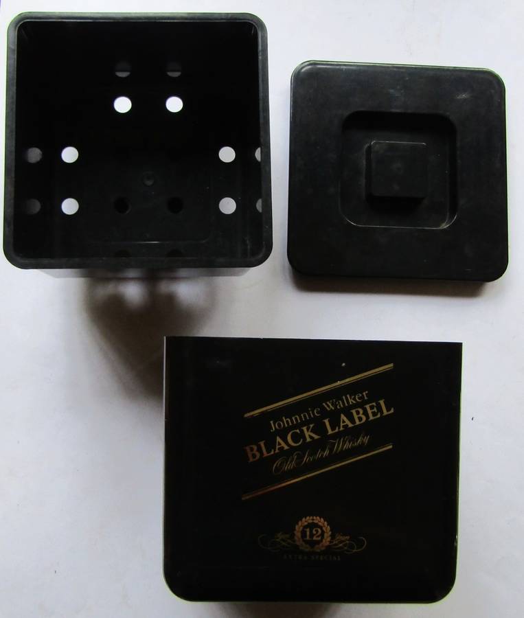 Old Johnnie Walker Black Label Whisky Ice Bucket