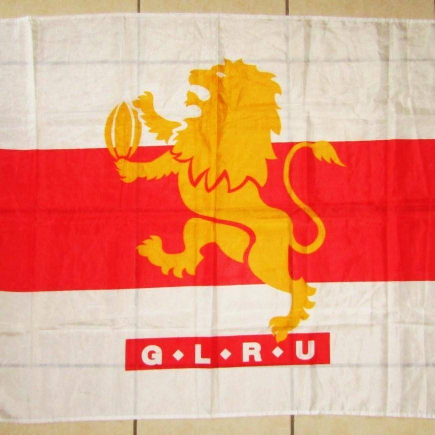 Large Golden Lions Rugby Flag