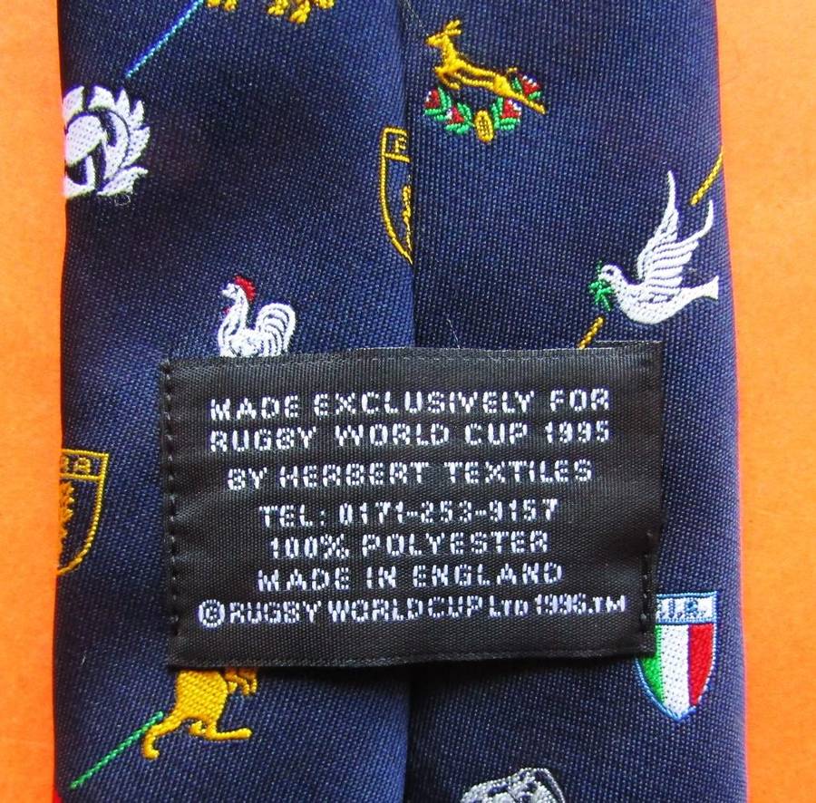 1995 Rugby World Cup Xerox Neck Tie