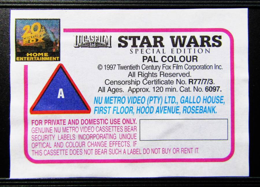 Star Wars - Special Edition - Movie VHS Tape (1997)