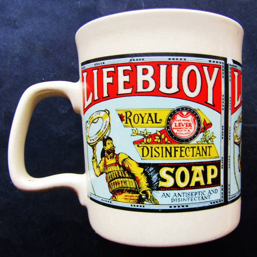Old Lifebuoy Soap Advertising Mug