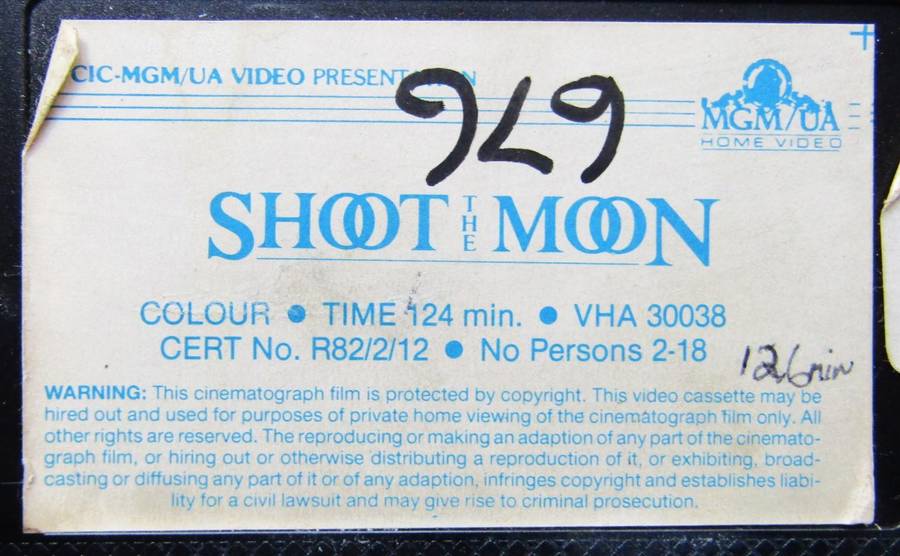 Shoot the Moon - Movie VHS Tape (1982)