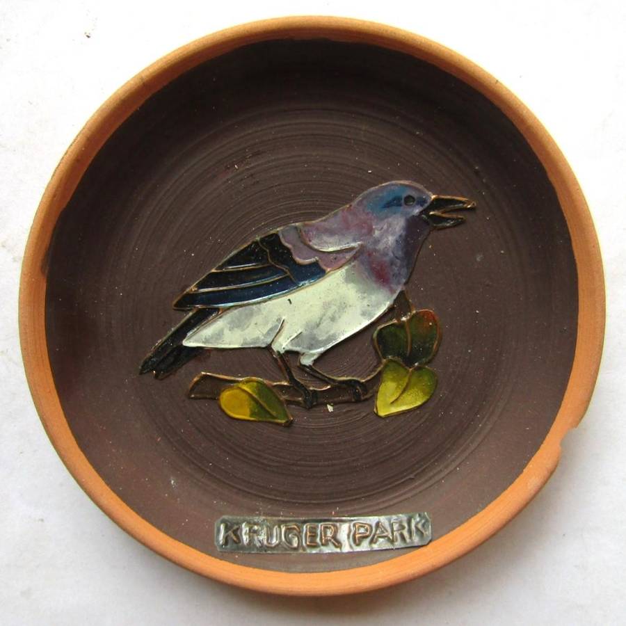 Old Kruger Park Bird Ceramic Display