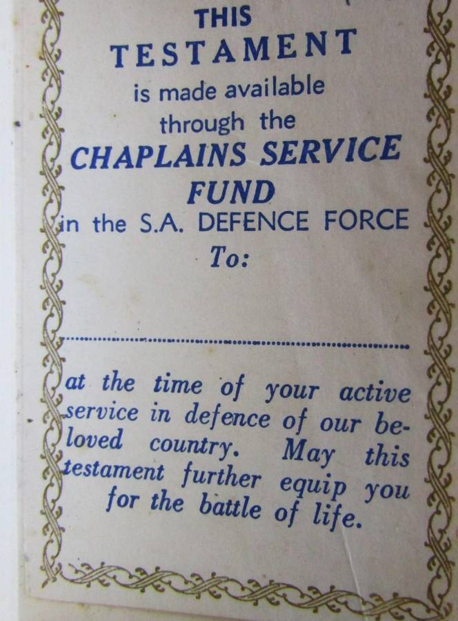 1976 SADF English Pocket Bible