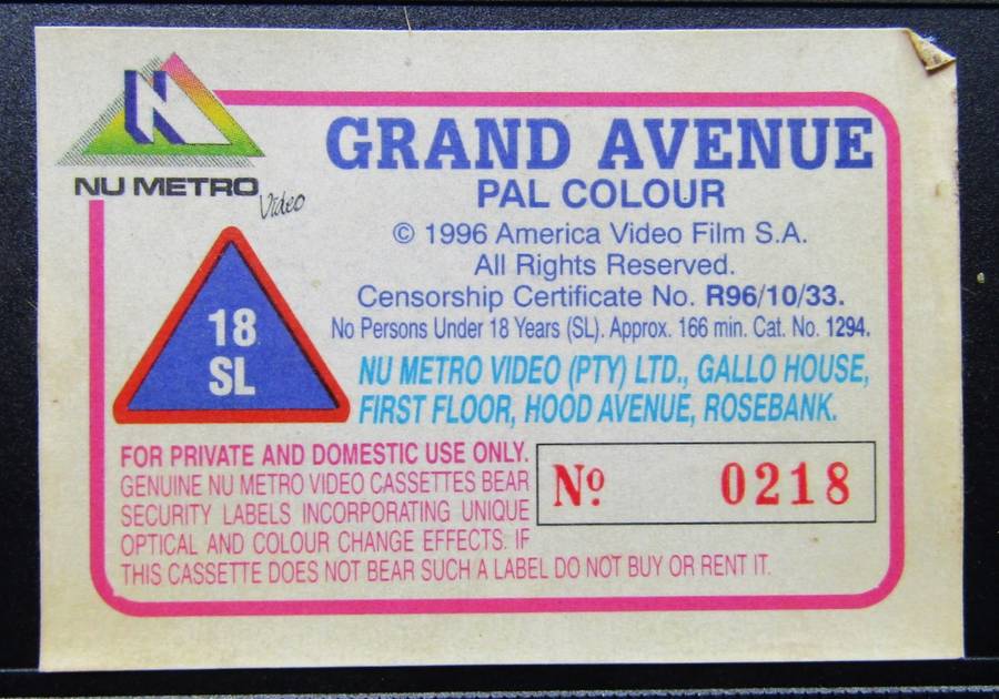 Grand Avenue - Irene Bedard - Movie VHS Tape (1996)