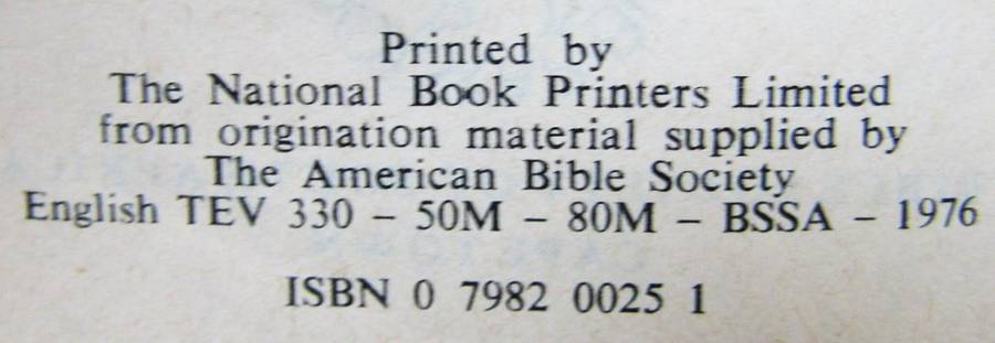 1976 SADF English Pocket Bible