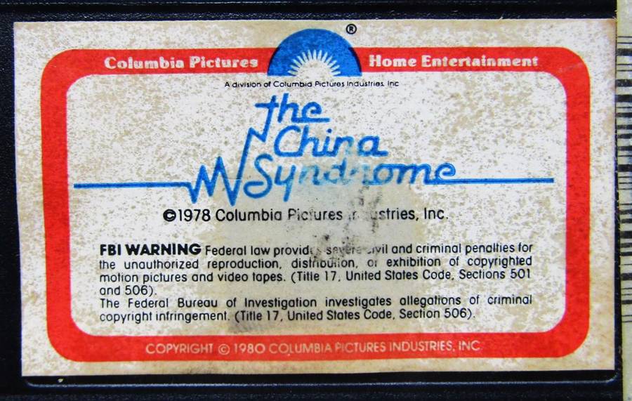 The China Syndrome - Jane Fonda - Movie VHS Tape (1980)