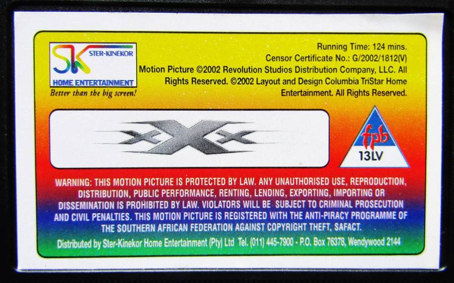 xXx - Vin Diesel - Movie VHS Tape (2002)