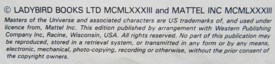 1983 He-Man Masters of the Universe - Hardcover Book