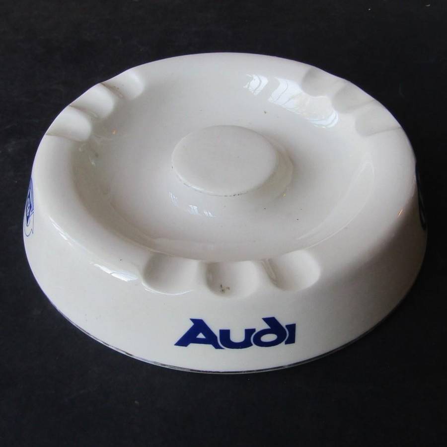Large Volkswagen Audi Motors Ceramic Ashtray
