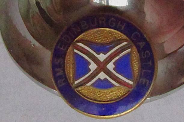 Old Union Castle Shipping Line RMS Edinburgh Castle Candle Stick Holder