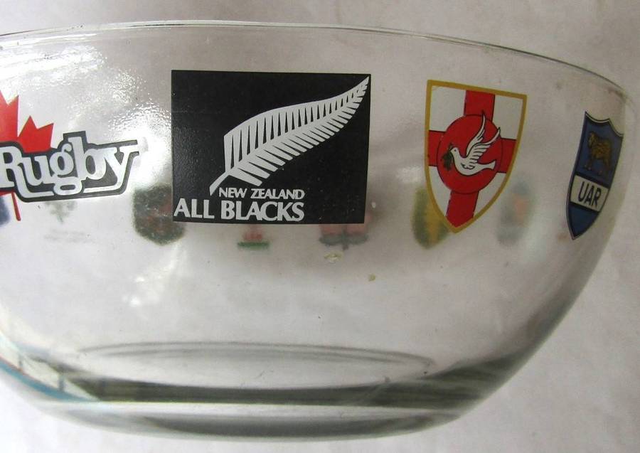 1995 Rugby World Cup Large Glass Salad/ Snack Bowl