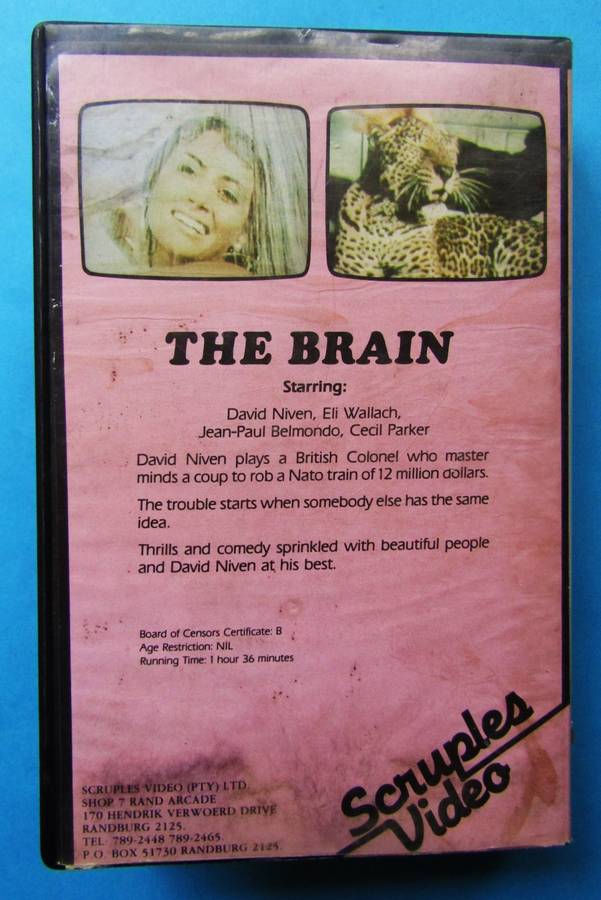 The Brain - David Niven - Movie VHS Tape