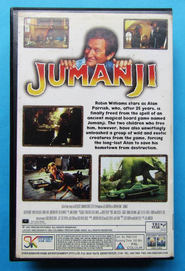 Jumanji - 3D Case - Movie VHS Tape (1995)
