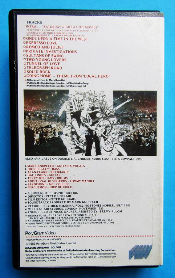 Dire Straits - Alchemy Live - VHS Video Tape (1983)