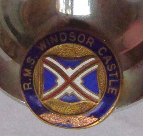 Old Union Castle Shipping Line RMS Windsor Castle Candle Stick Holder