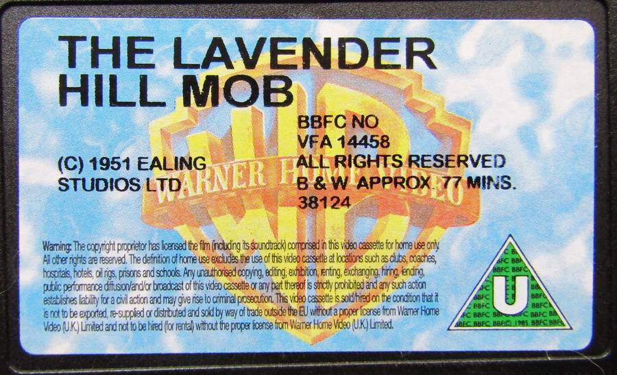 The Lavender Hill Mob - Movie VHS Tape (1993)