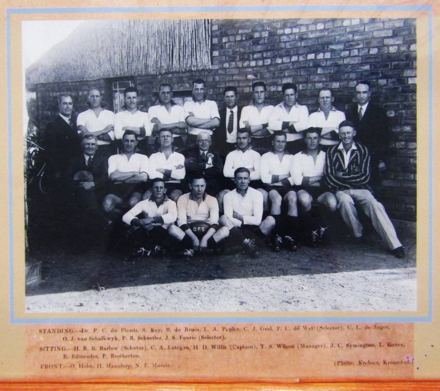 1935 OFS Vrystaat Rugby Framed Photo Display