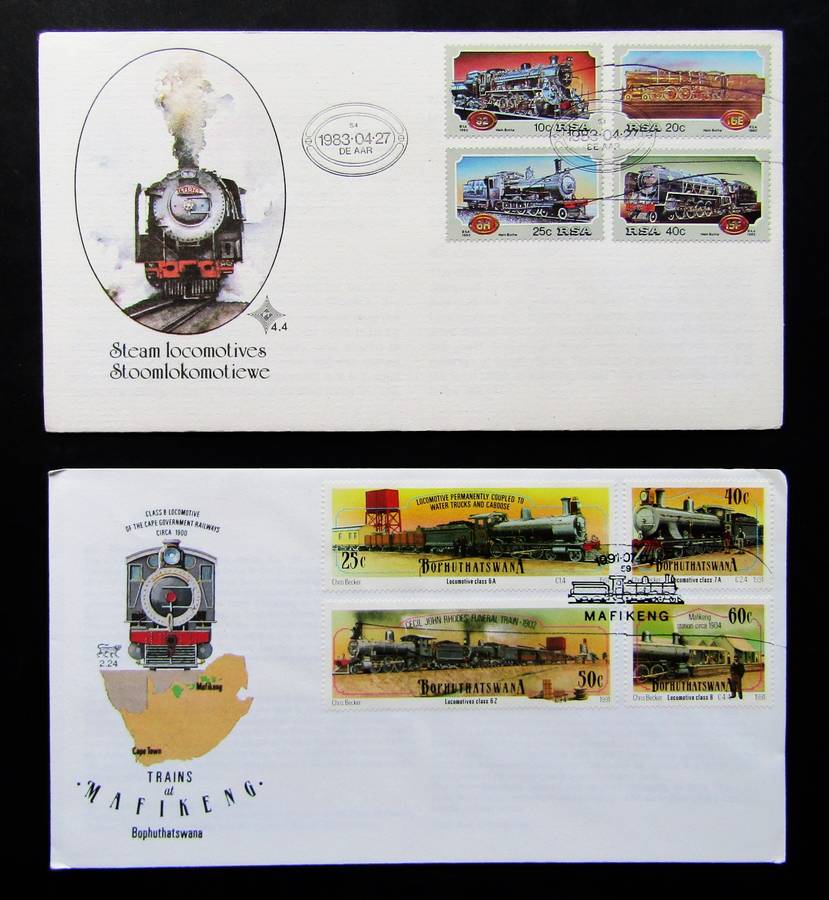 2 Old SAR Railways FDC Covers