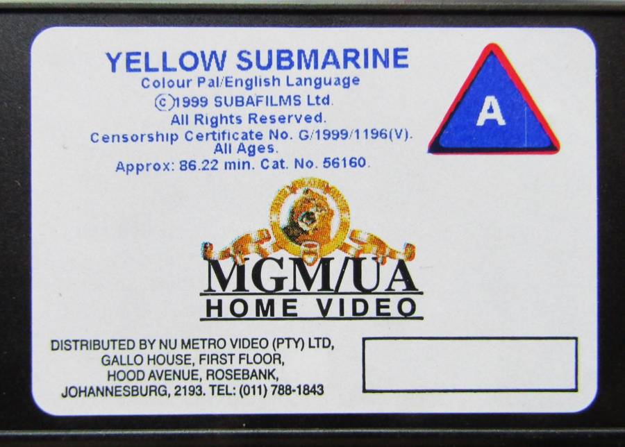 Yellow Submarine - The Beatles - Movie VHS Tape (1999)