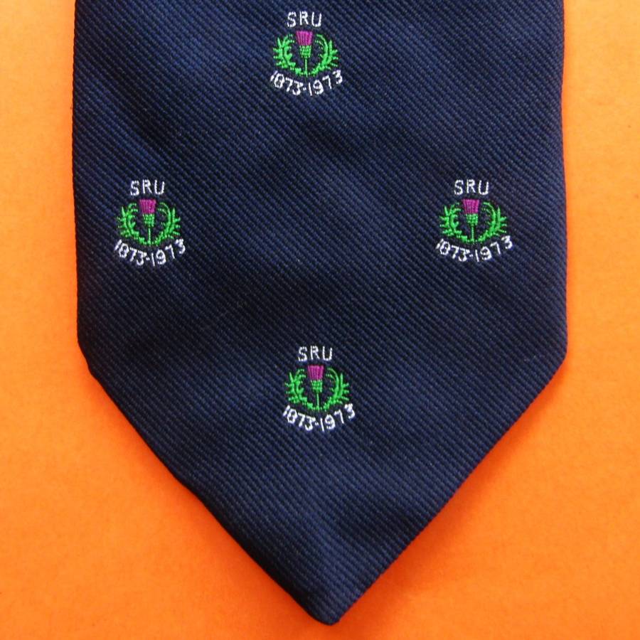 1973 Scotland Rugby Union 100 Year Neck Tie