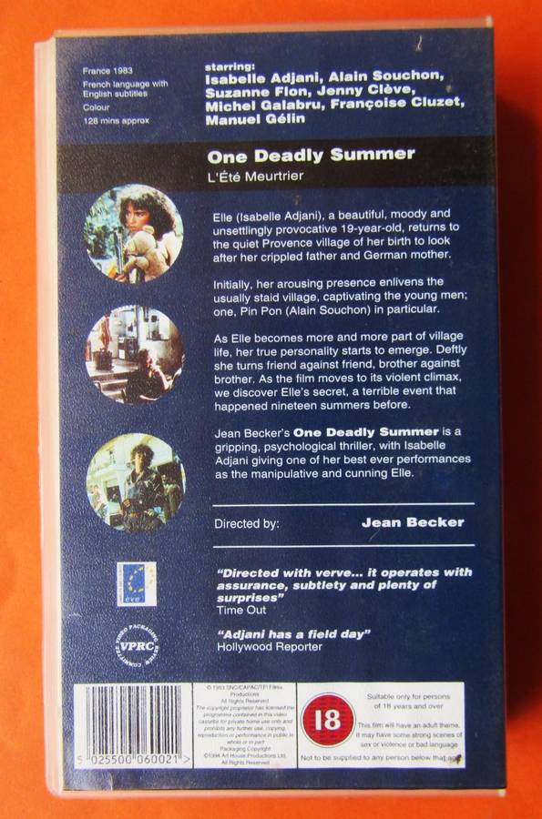 One Deadly Summer - Movie VHS Tape (1983)