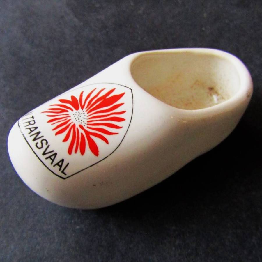 Small Old Noord Transvaal Rugby Ceramic Shoe