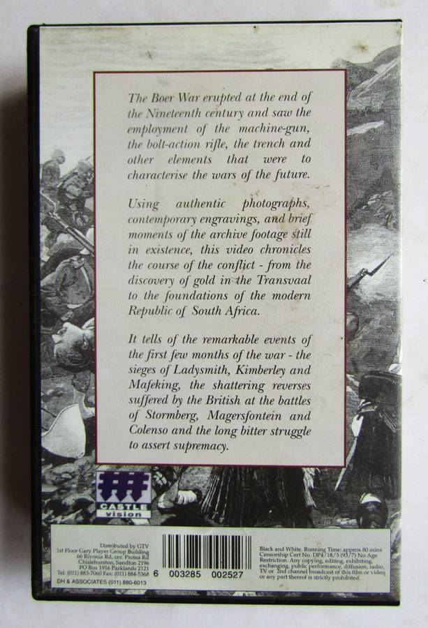 The Story of the Boer War - VHS Video Tape (1993)