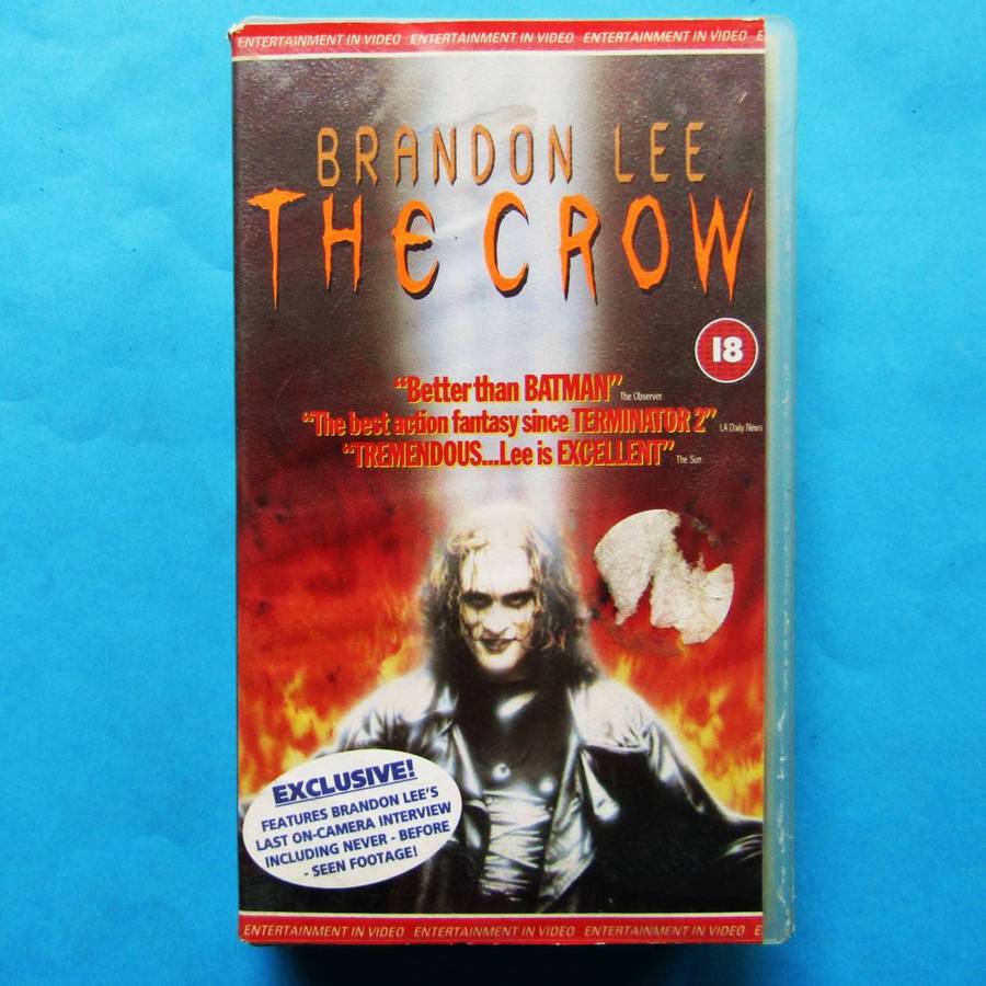 The Crow - Brandon Lee - Horror Movie VHS Tape