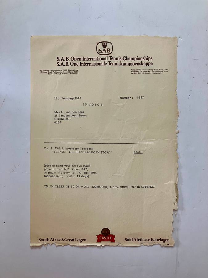 Tennis: The South African Story - Russell Eldridge (Ed.) Hardcover, 1st Ed. undated